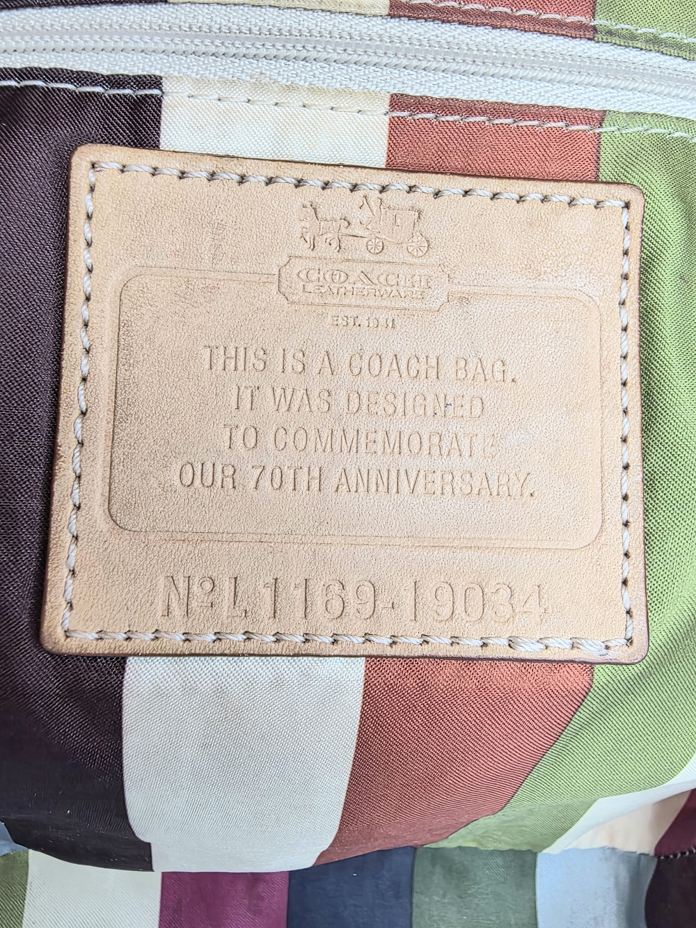 Coach 70th Anniversary LE Willis Legacy Bag & Tri Fold Compact Wallet Bag Strap - Picture 6 of 17